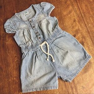 Old Navy Railroad Stripe Romper for Girls Size 4 Toddler